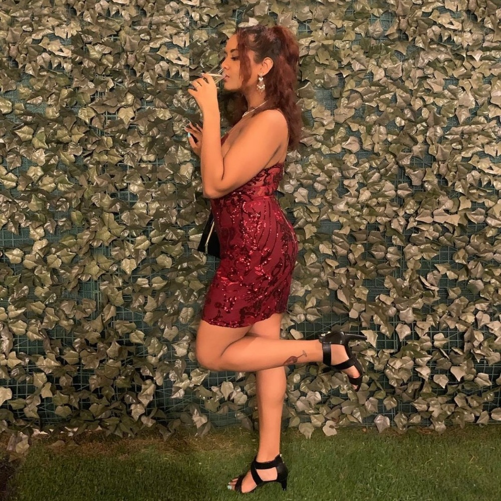Pretty Little Thing Red Sequins Dress